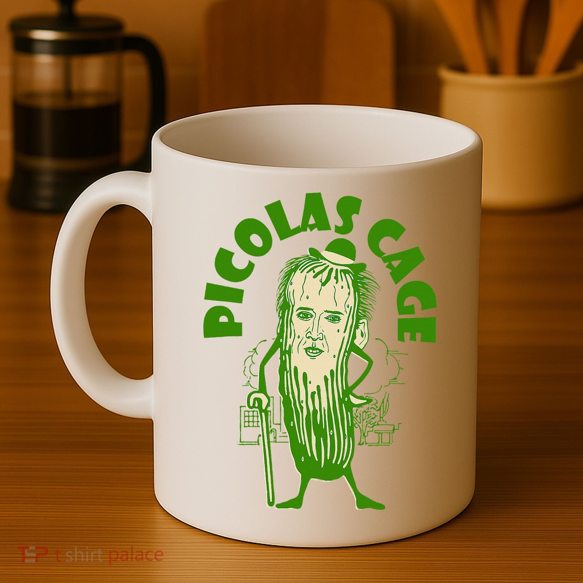 Picolas Cage Funny celebs Meme Cucumber Pickle Cute Coffee Mug