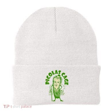 Picolas Cage Funny celebs Meme Cucumber Pickle Cute Beanie