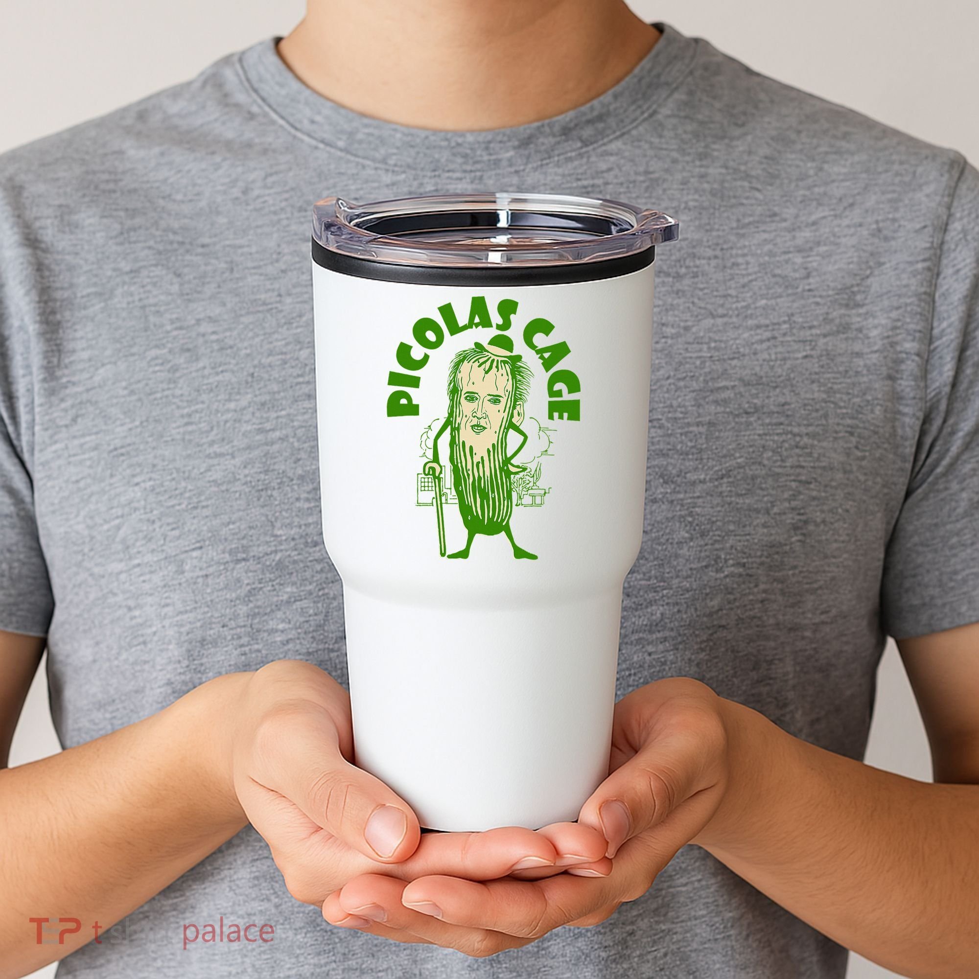 Picolas Cage Funny celebs Meme Cucumber Pickle Cute Tumbler