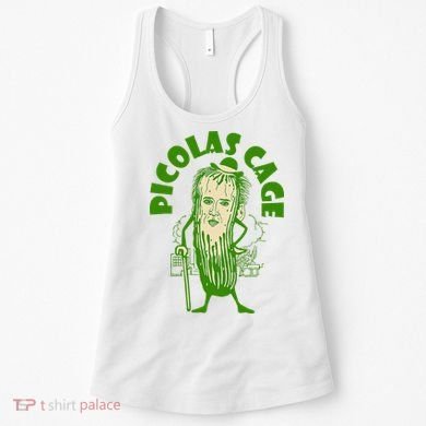 Picolas Cage Funny celebs Meme Cucumber Pickle Cute Women's Tank Top