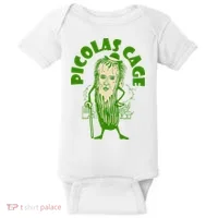 Picolas Cage Funny celebs Meme Cucumber Pickle Cute Baby Bodysuit thumb 0