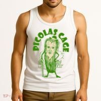 Picolas Cage Funny celebs Meme Cucumber Pickle Cute Tank Top thumb 3