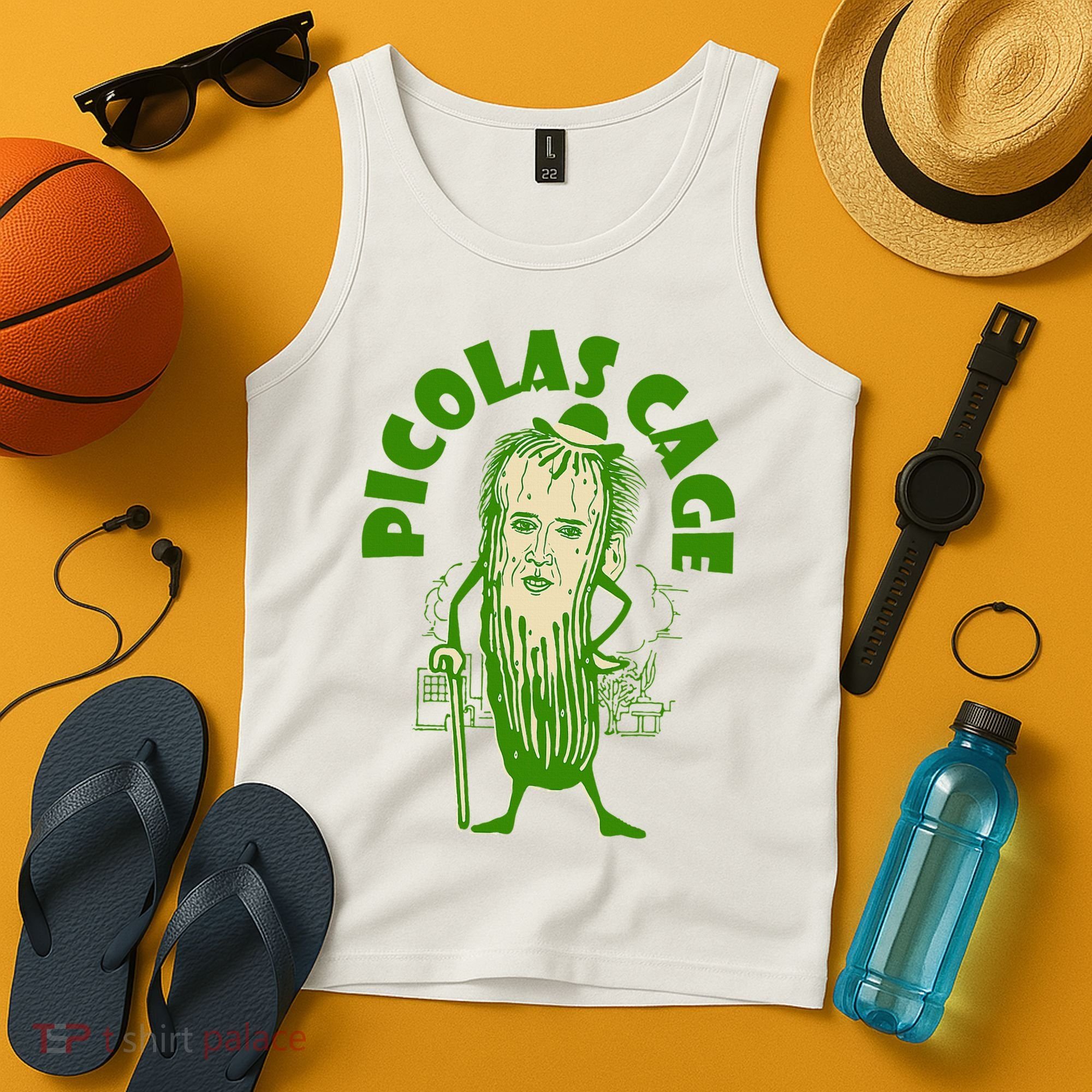 Picolas Cage Funny celebs Meme Cucumber Pickle Cute Tank Top