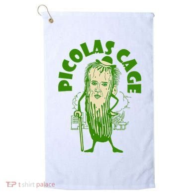 Picolas Cage Funny celebs Meme Cucumber Pickle Cute Golf Towel