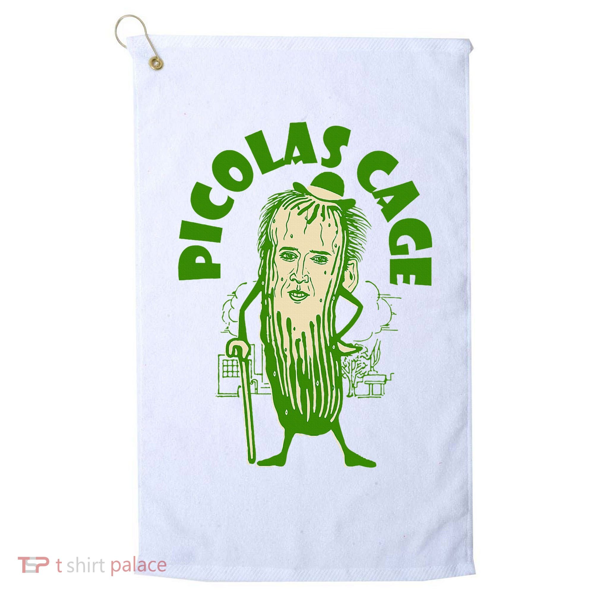 Picolas Cage Funny celebs Meme Cucumber Pickle Cute Golf Towel