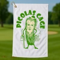 Picolas Cage Funny celebs Meme Cucumber Pickle Cute Golf Towel thumb 1
