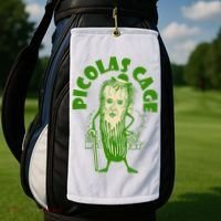 Picolas Cage Funny celebs Meme Cucumber Pickle Cute Golf Towel thumb 2