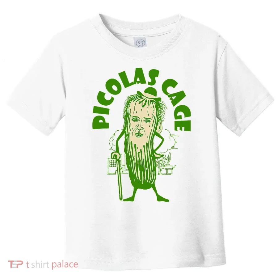 Picolas Cage Funny celebs Meme Cucumber Pickle Cute Toddler T-Shirt