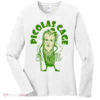 Picolas Cage Funny celebs Meme Cucumber Pickle Cute Women's Long Sleeve Shirt thumb 0