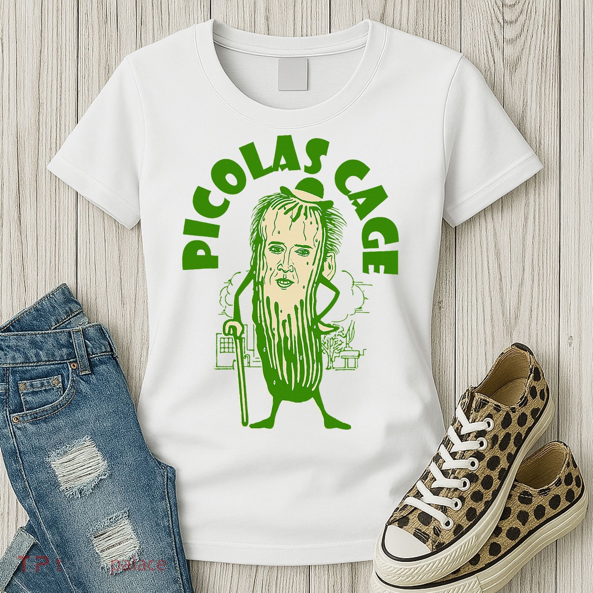 Picolas Cage Funny celebs Meme Cucumber Pickle Cute Women's T-Shirt