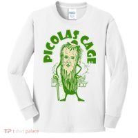 Picolas Cage Funny celebs Meme Cucumber Pickle Cute Kids Long Sleeve Shirt thumb 0