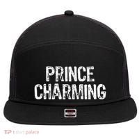 Prince Charming Fairytale Funny Sarcastic Fairy Tale Costume 7 Panel Mesh Trucker Snapback Hat thumb 0