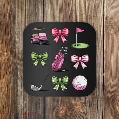 Preppy Coquette Golf For Women Coaster