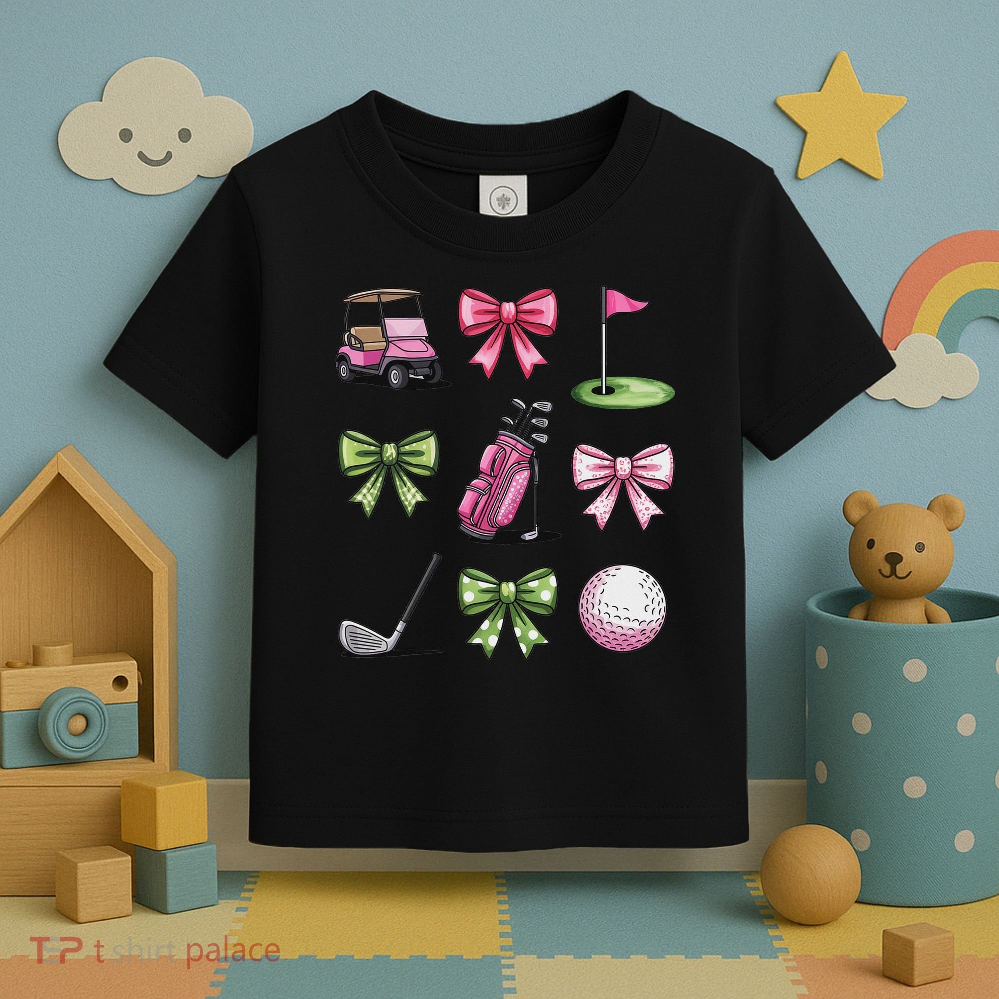 Preppy Coquette Golf For Women Toddler T-Shirt