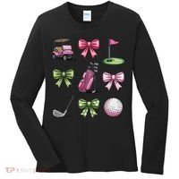 Preppy Coquette Golf For Women Women's Long Sleeve Shirt thumb 0