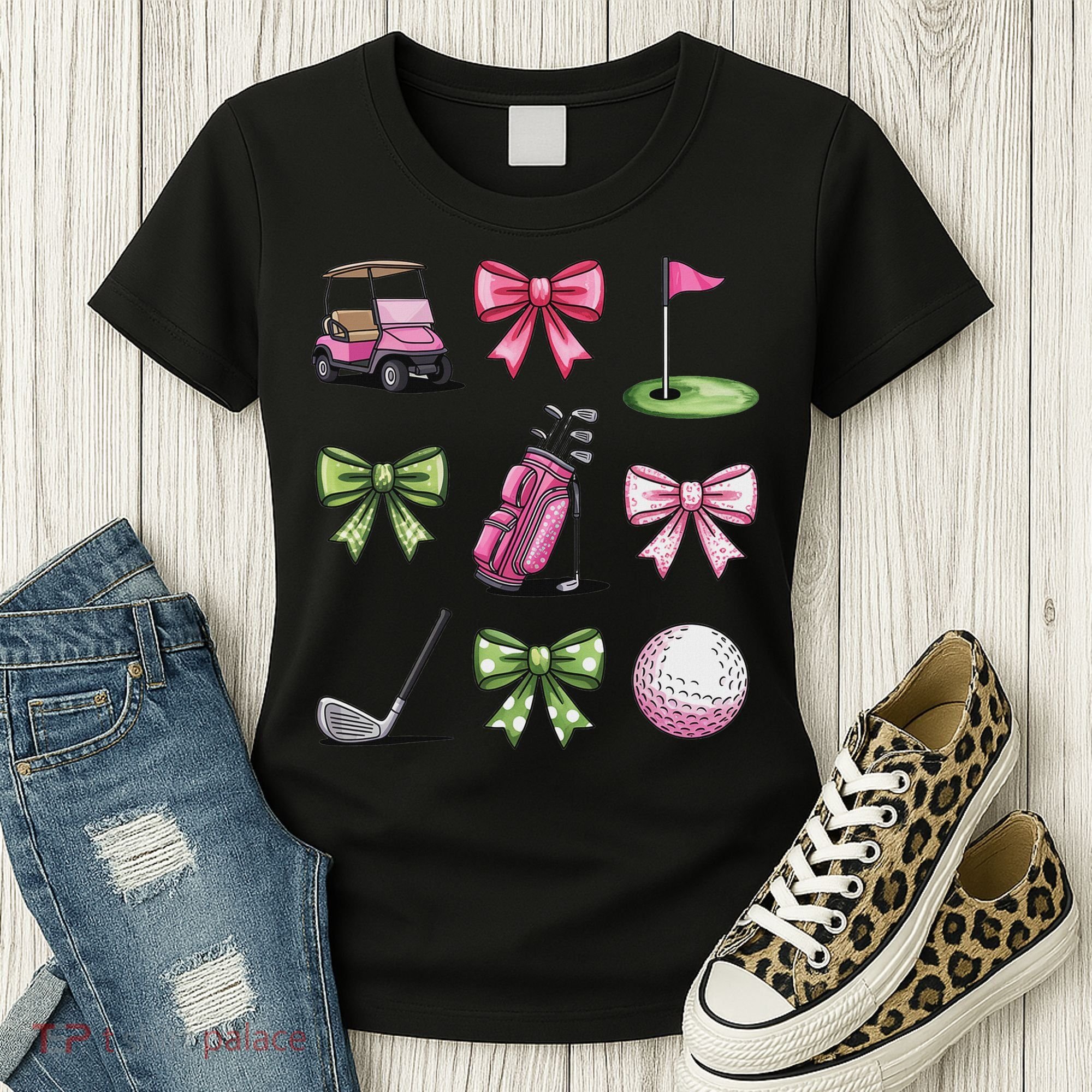 Preppy Coquette Golf For Women Women's T-Shirt