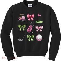 Preppy Coquette Golf For Women Kids Sweatshirt thumb 0