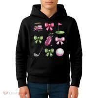 Preppy Coquette Golf For Women Kids Hoodie thumb 4