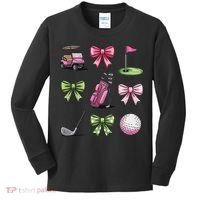 Preppy Coquette Golf For Women Kids Long Sleeve Shirt thumb 0