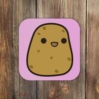 Potato Cool Gift Cute Food Graphic Funny Gift For Potato Lovers Coaster thumb 0