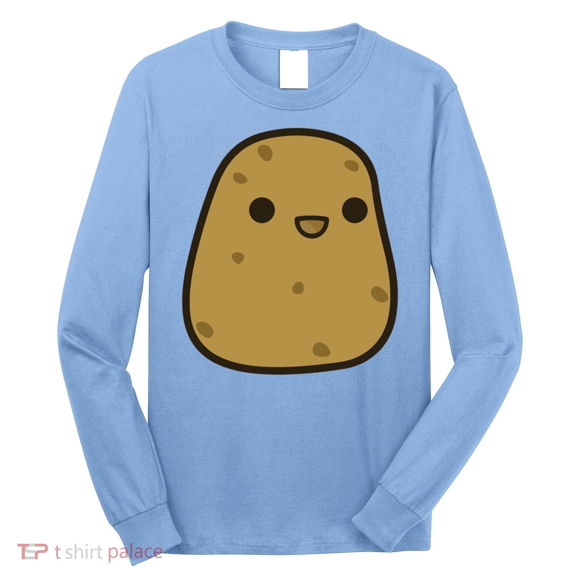 Potato Cool Gift Cute Food Graphic Funny Gift For Potato Lovers Long Sleeve Shirt