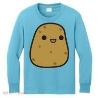 Potato Cool Gift Cute Food Graphic Funny Gift For Potato Lovers Kids Long Sleeve Shirt thumb 0