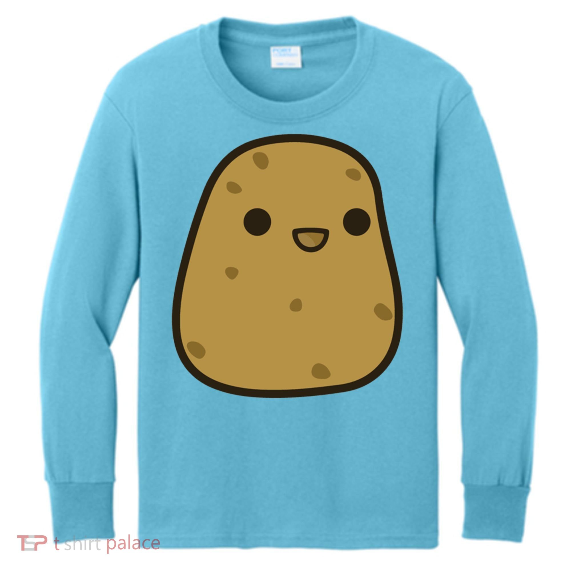 Potato Cool Gift Cute Food Graphic Funny Gift For Potato Lovers Kids Long Sleeve Shirt