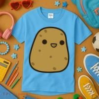 Potato Cool Gift Cute Food Graphic Funny Gift For Potato Lovers Kids T-Shirt thumb 3