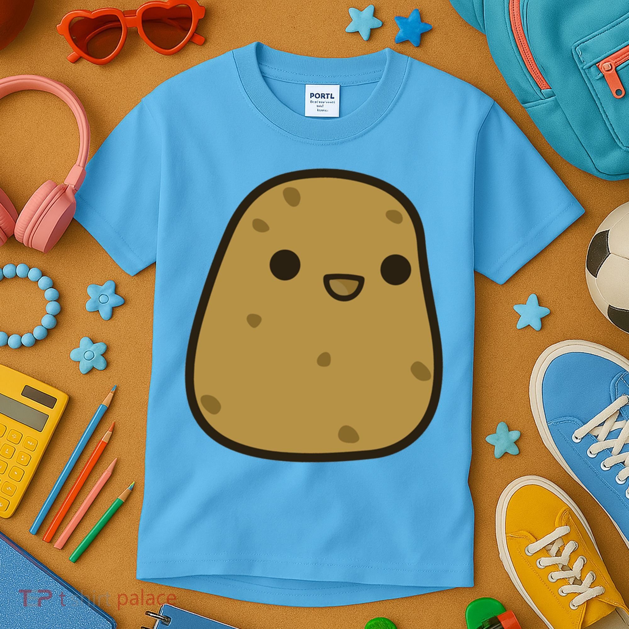 Potato Cool Gift Cute Food Graphic Funny Gift For Potato Lovers Kids T-Shirt
