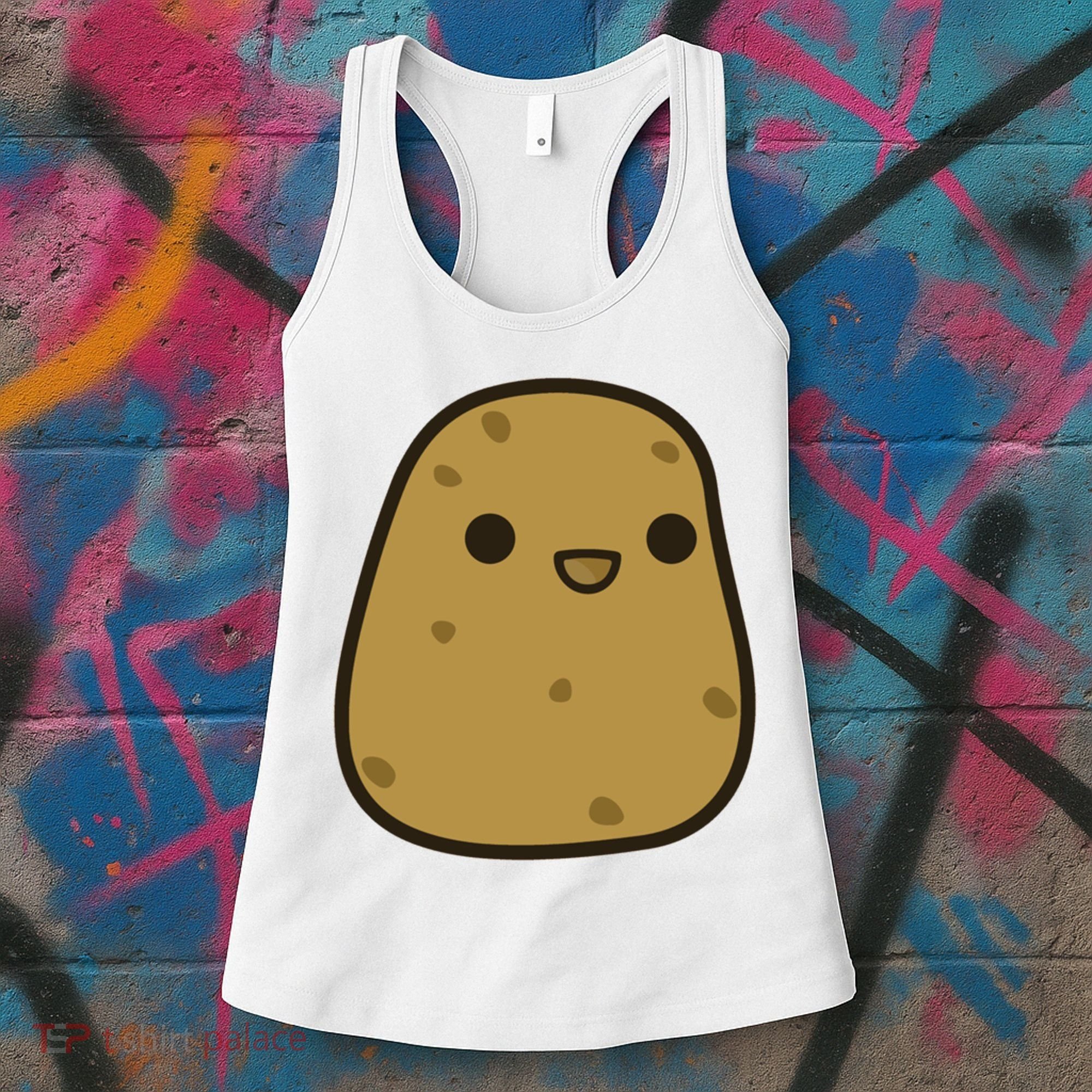 Potato Cool Gift Cute Food Graphic Funny Gift For Potato Lovers Women's Tank Top