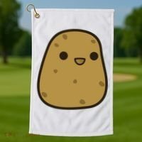 Potato Cool Gift Cute Food Graphic Funny Gift For Potato Lovers Golf Towel thumb 1