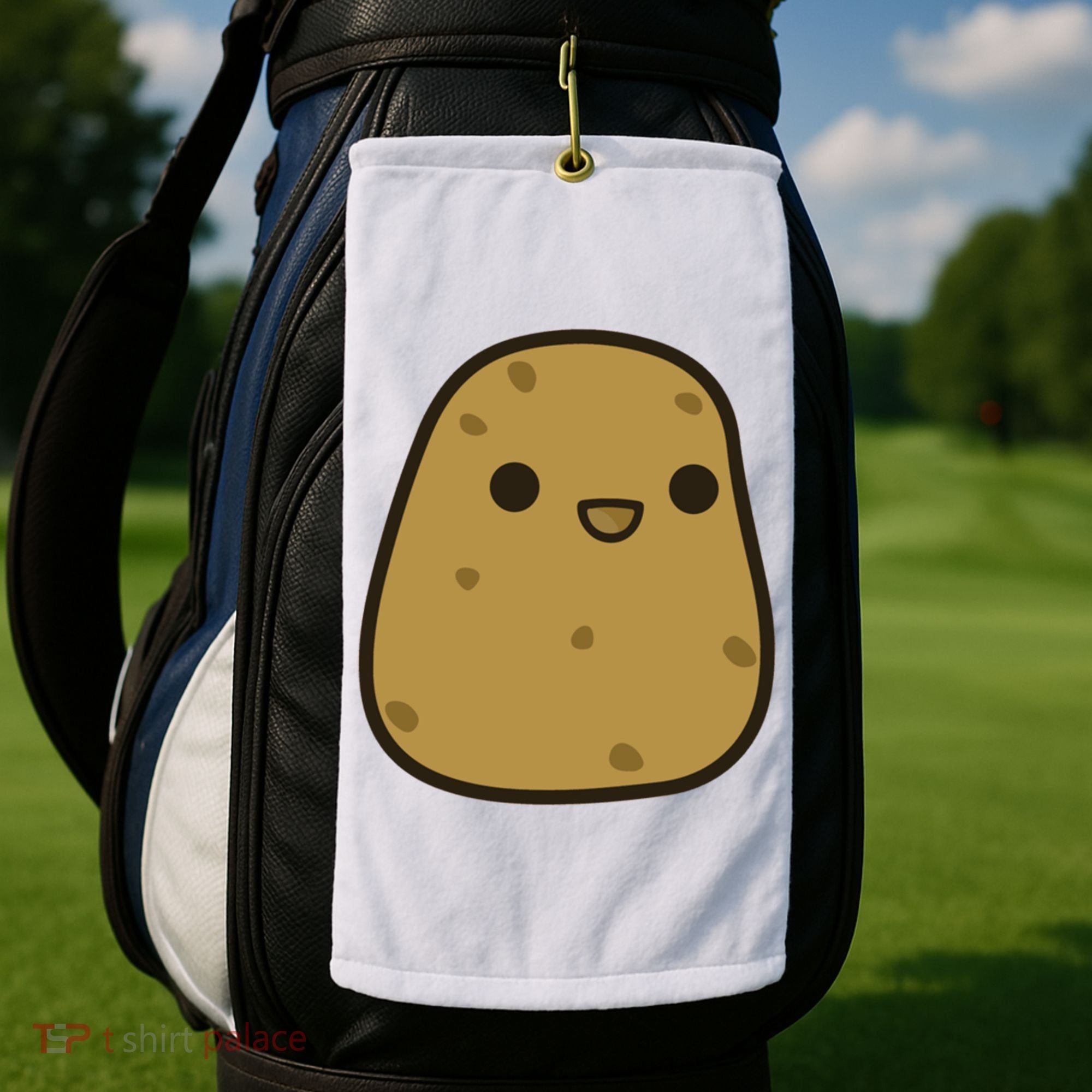 Potato Cool Gift Cute Food Graphic Funny Gift For Potato Lovers Golf Towel