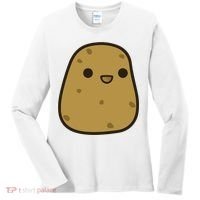 Potato Cool Gift Cute Food Graphic Funny Gift For Potato Lovers Women's Long Sleeve Shirt thumb 0