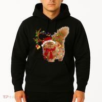 Persian Cat Gorgeous Reindeer Christmas Tree Light Xmas Hoodie thumb 2