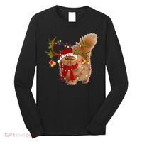 Persian Cat Gorgeous Reindeer Christmas Tree Light Xmas Long Sleeve Shirt thumb 0