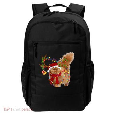 Persian Cat Gorgeous Reindeer Christmas Tree Light Xmas Backpack