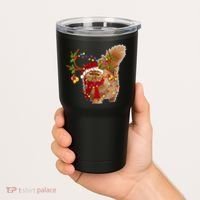Persian Cat Gorgeous Reindeer Christmas Tree Light Xmas Tumbler thumb 2