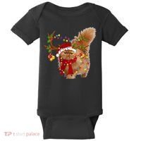 Persian Cat Gorgeous Reindeer Christmas Tree Light Xmas Baby Bodysuit thumb 0