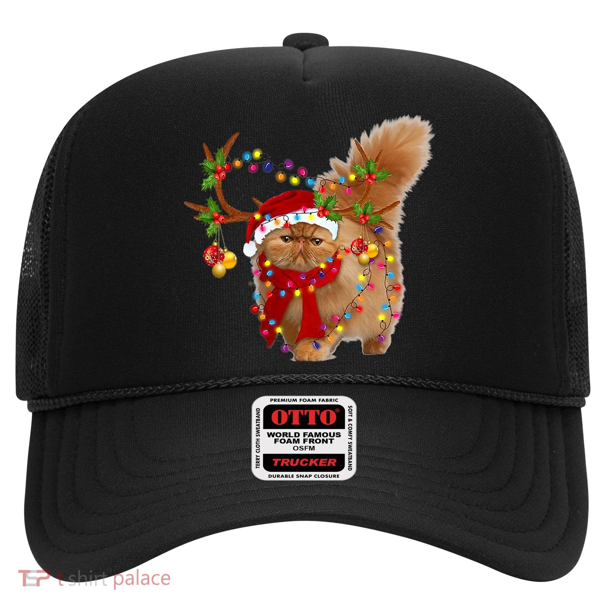 Persian Cat Gorgeous Reindeer Christmas Tree Light Xmas Hat
