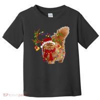 Persian Cat Gorgeous Reindeer Christmas Tree Light Xmas Toddler T-Shirt thumb 0