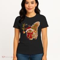 Persian Cat Gorgeous Reindeer Christmas Tree Light Xmas Women's T-Shirt thumb 4