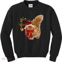 Persian Cat Gorgeous Reindeer Christmas Tree Light Xmas Kids Sweatshirt thumb 0