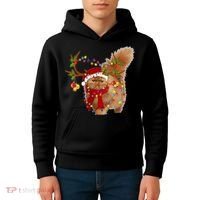Persian Cat Gorgeous Reindeer Christmas Tree Light Xmas Kids Hoodie thumb 4