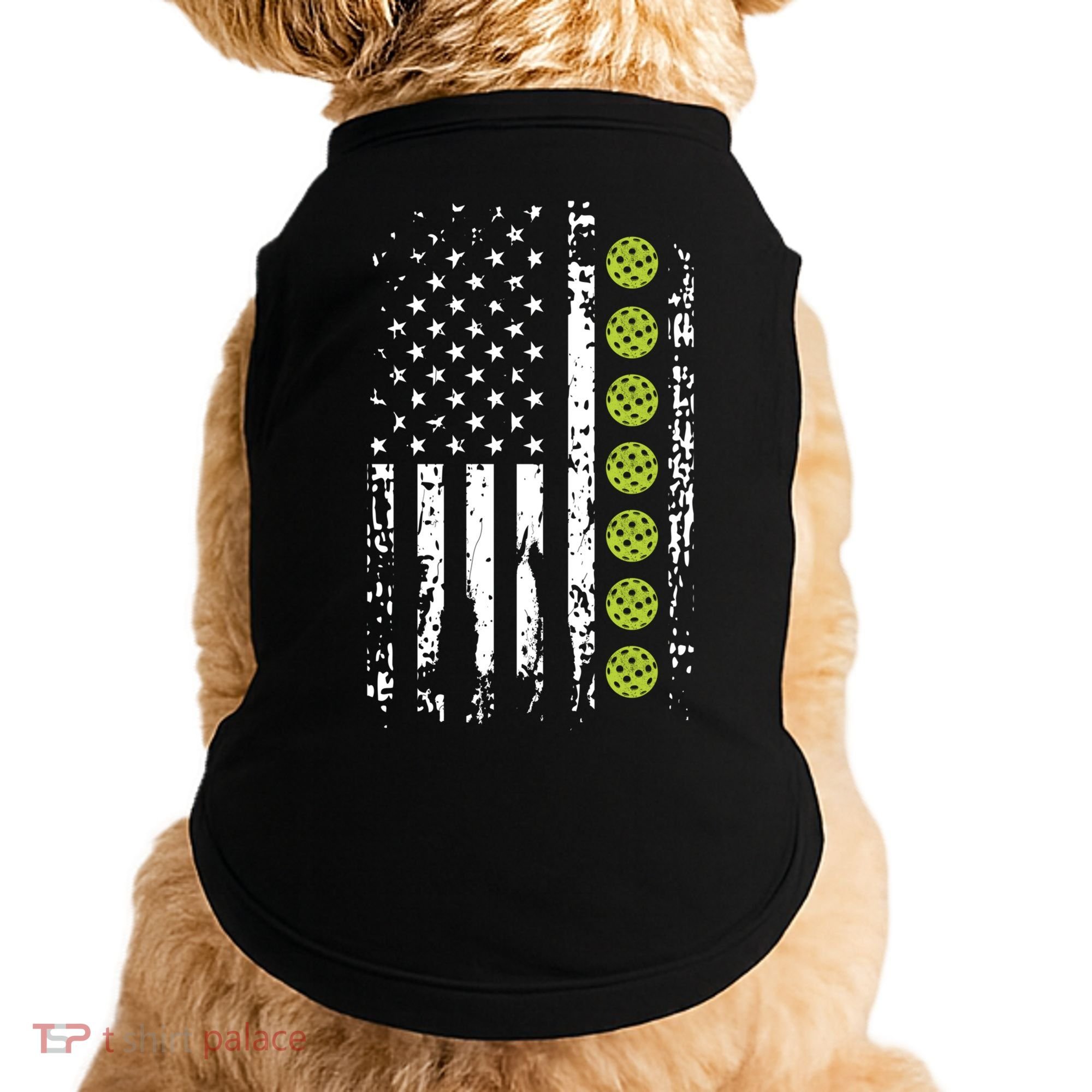 Pickleball Cool Gift American Flag Pickleball Player Gift Cute Gift Doggie Tank