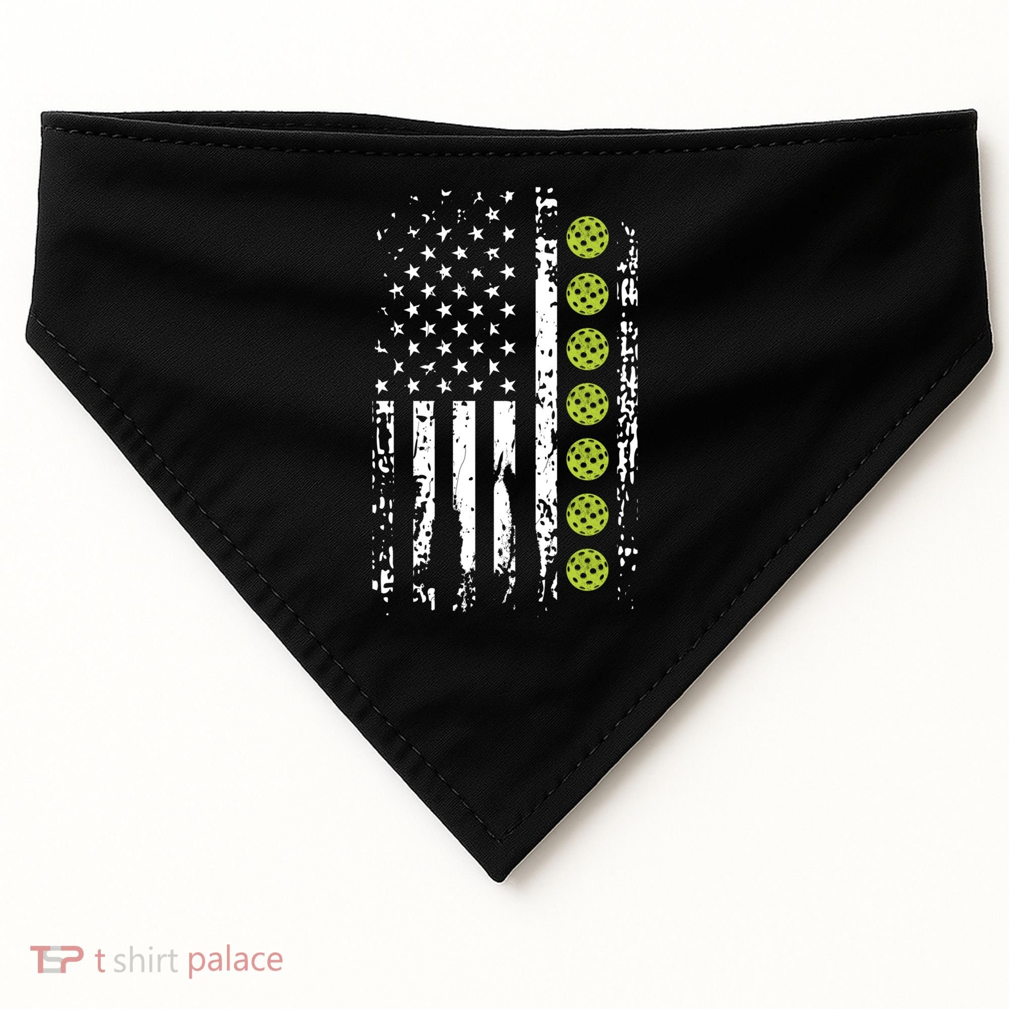 Pickleball Cool Gift American Flag Pickleball Player Gift Cute Gift USA-Made Doggie Bandana
