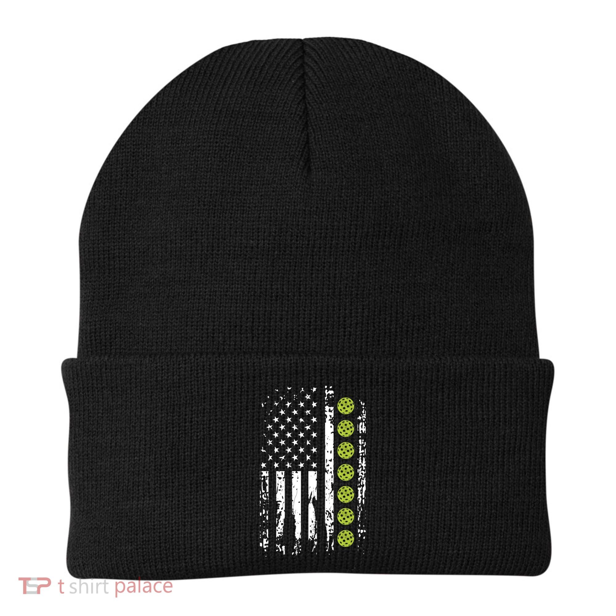 Pickleball Cool Gift American Flag Pickleball Player Gift Cute Gift Beanie