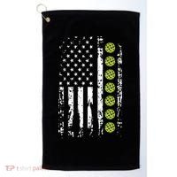 Pickleball Cool Gift American Flag Pickleball Player Gift Cute Gift Golf Towel thumb 0