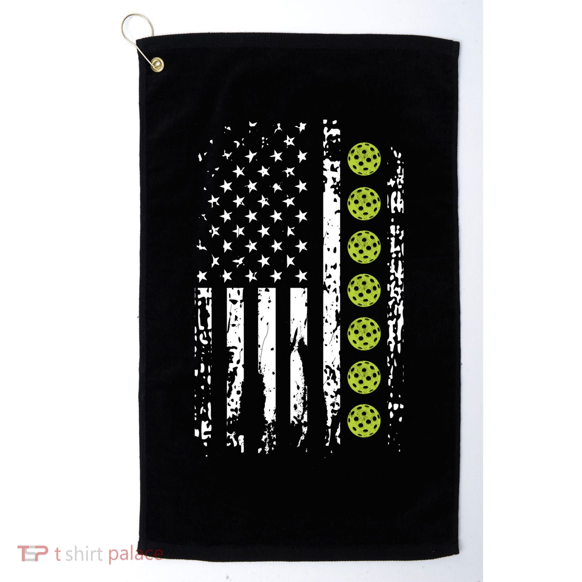 Pickleball Cool Gift American Flag Pickleball Player Gift Cute Gift Golf Towel