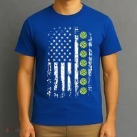 Pickleball Cool Gift American Flag Pickleball Player Gift Cute Gift T-Shirt thumb 3