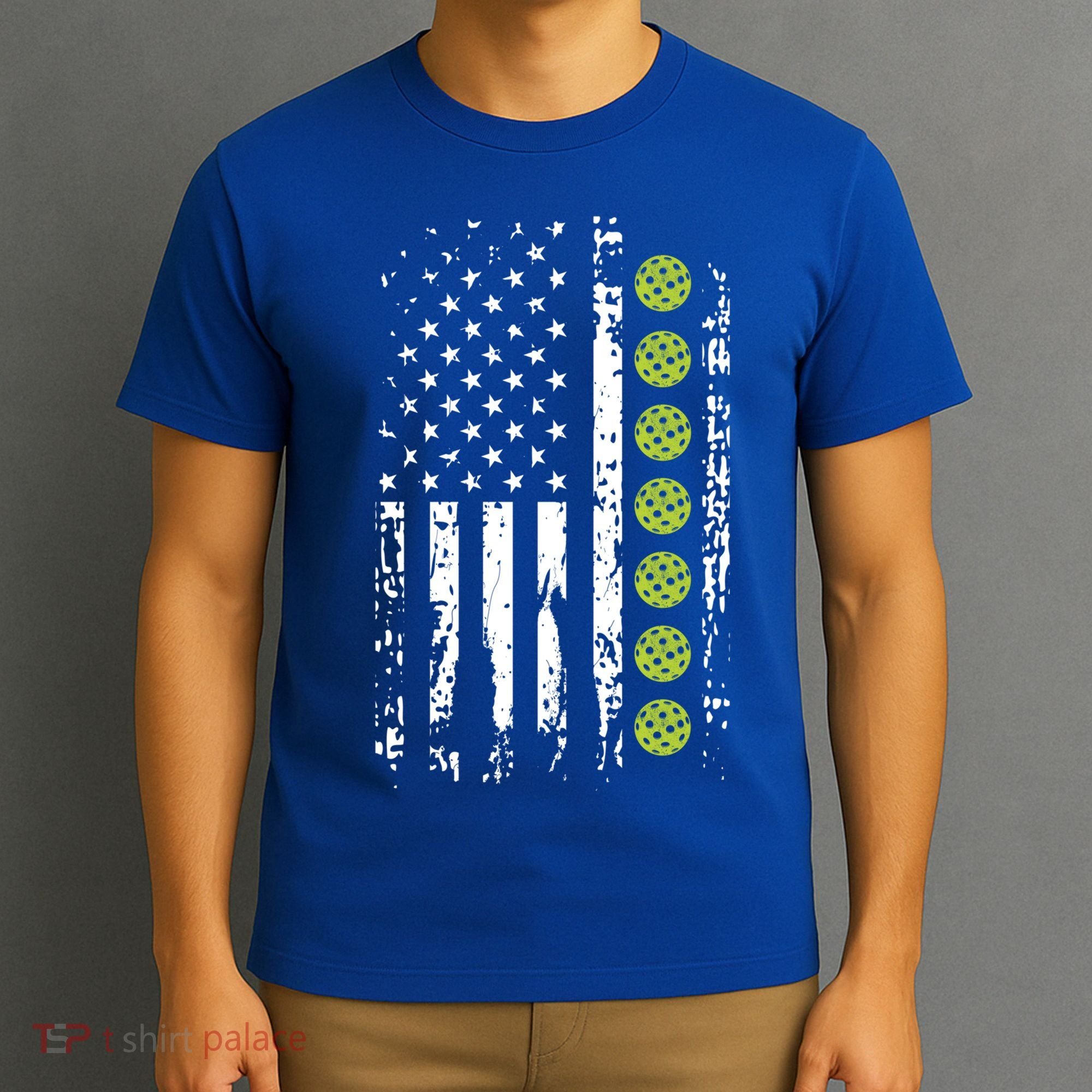 Pickleball Cool Gift American Flag Pickleball Player Gift Cute Gift T-Shirt